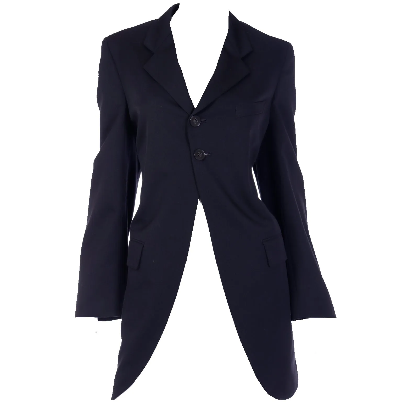 1992 Comme des Garcons Long Black Vintage Blazer Jacket