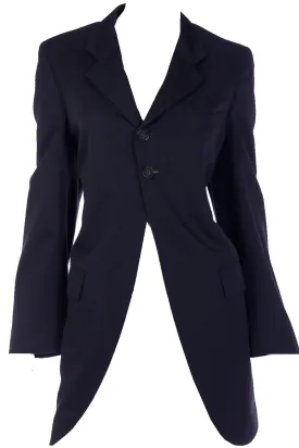 1992 Comme des Garcons Long Black Vintage Blazer Jacket