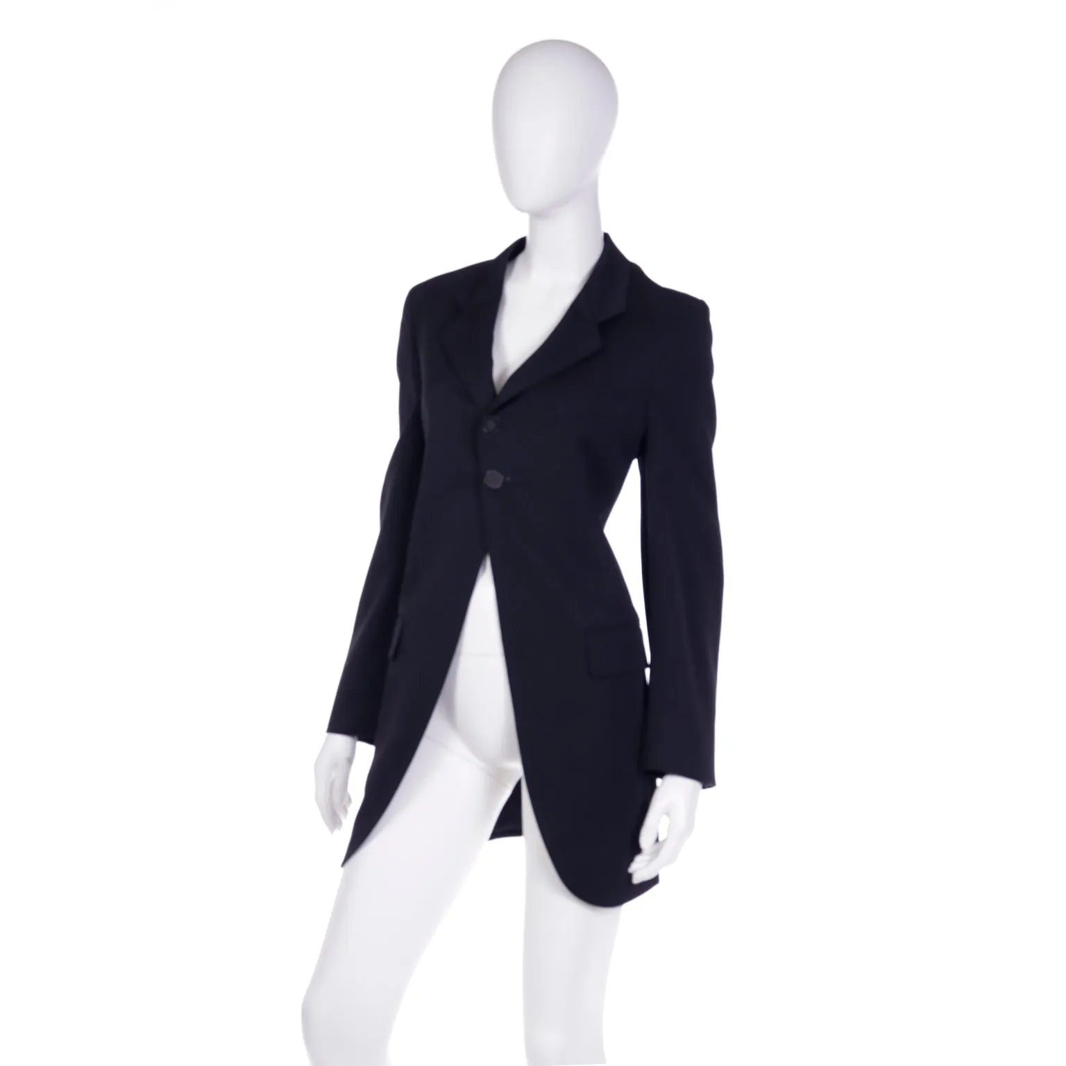 1992 Comme des Garcons Long Black Vintage Blazer Jacket