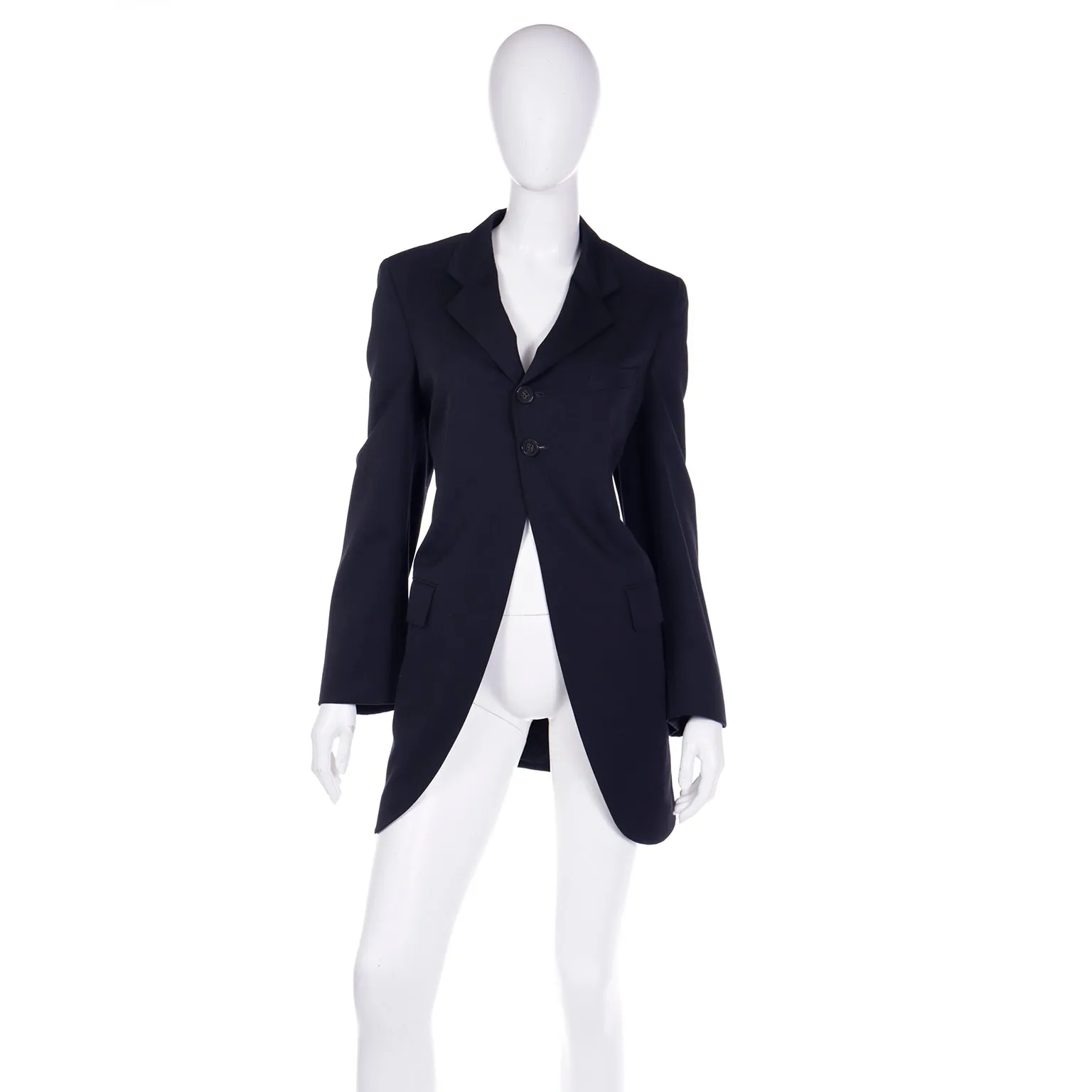 1992 Comme des Garcons Long Black Vintage Blazer Jacket