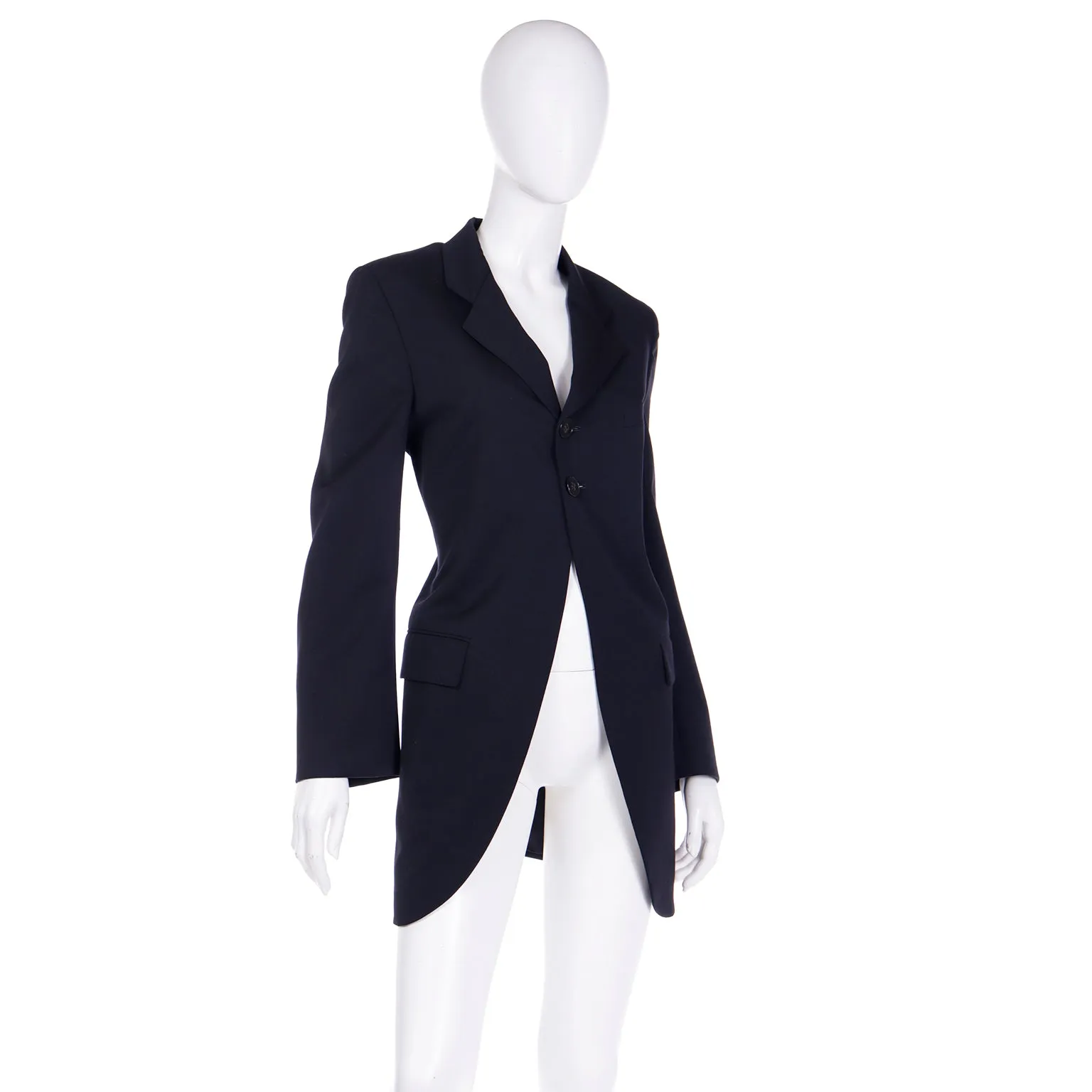 1992 Comme des Garcons Long Black Vintage Blazer Jacket