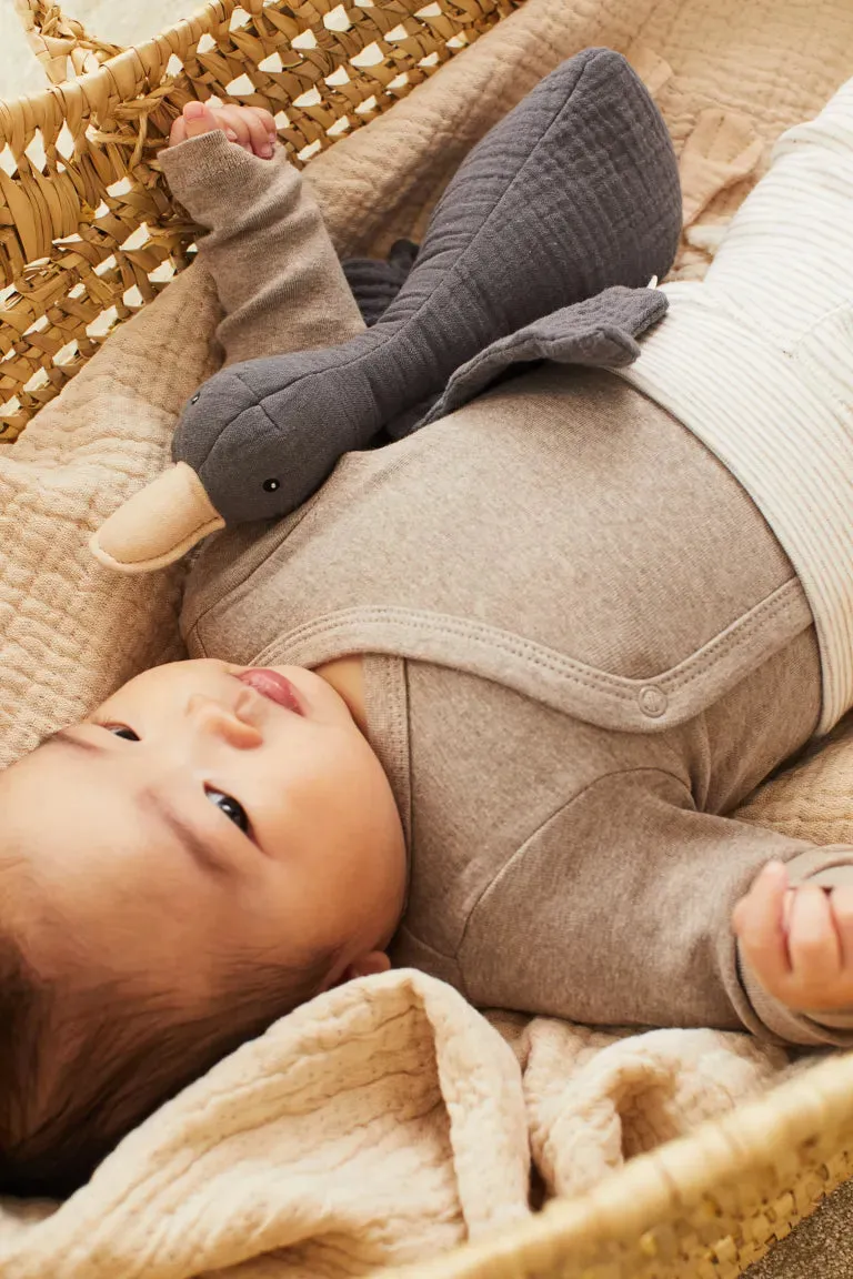 5 H&M wrap bodysuits, beige/natural white