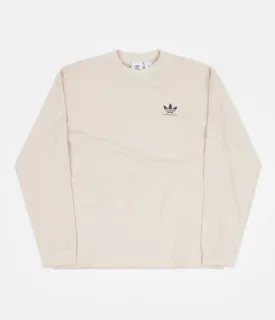 Adidas 2.0 Logo Long Sleeve T-Shirt - Halo Ivory