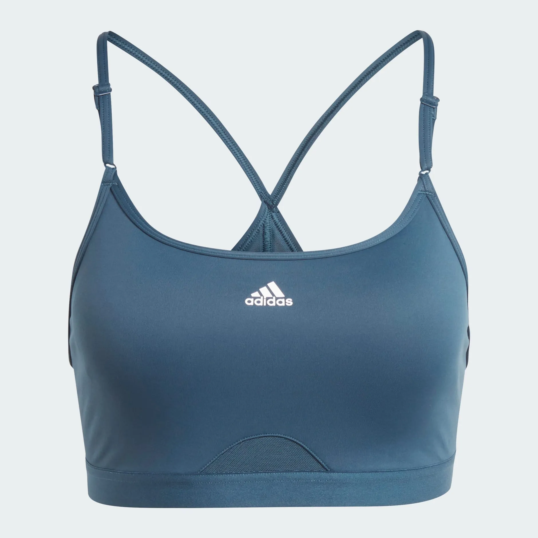 ADIDAS AEROREACT TRAINING LIGHT-SUPPORT BRA - TURQUOISE