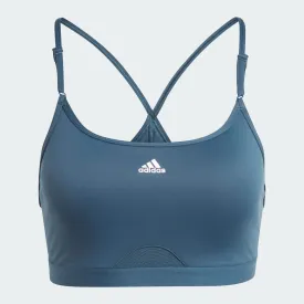 ADIDAS AEROREACT TRAINING LIGHT-SUPPORT BRA - TURQUOISE