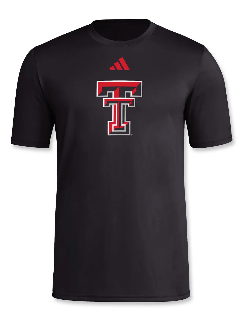 Adidas Texas Tech "Locker Double T Logo" 2024 Short Sleeve T-Shirt