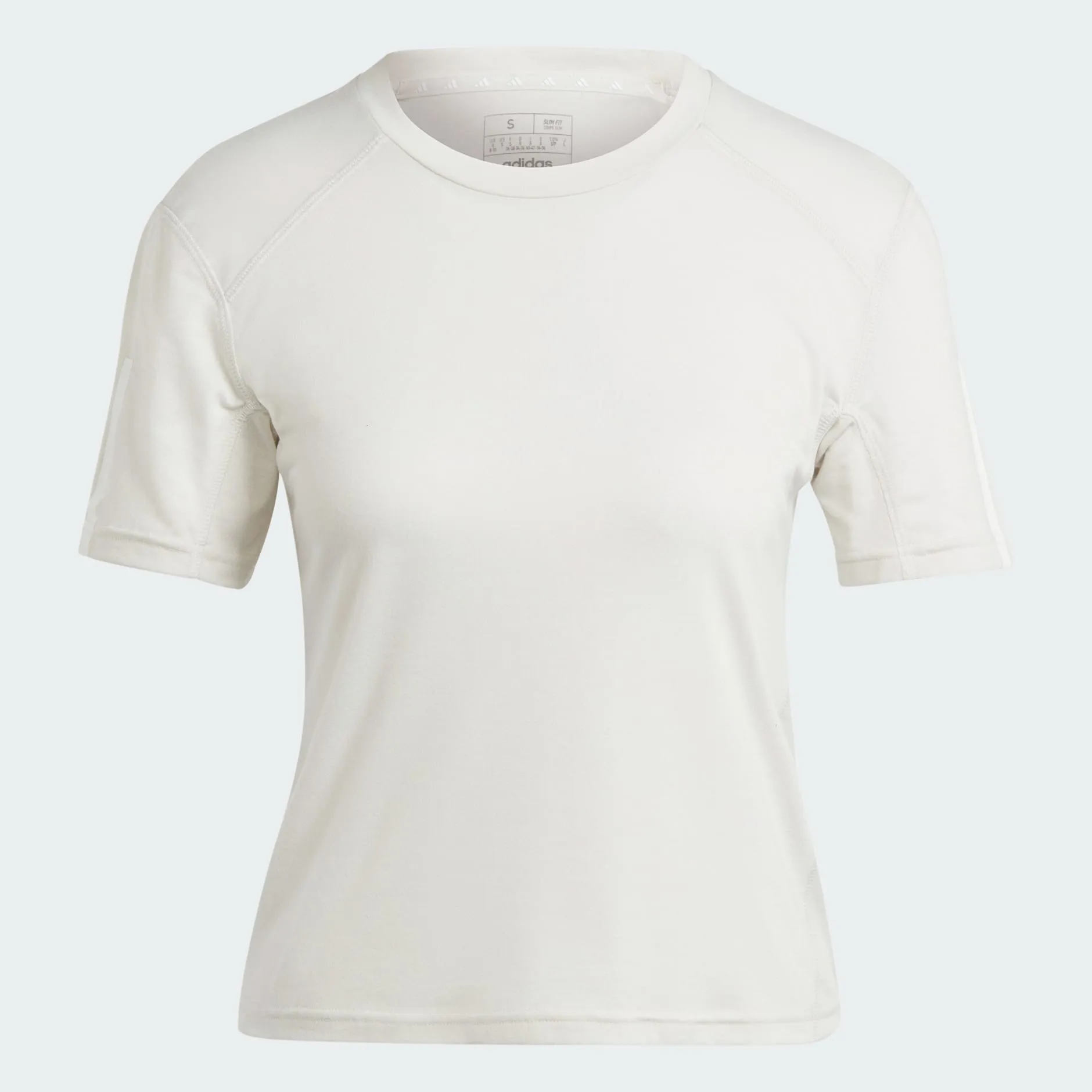 ADIDAS TRAIN ESSENTIALS TRAIN COTTON 3-STRIPES CROP T-SHIRT - GREY