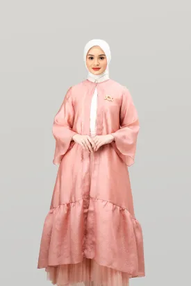Aerish Abaya Outer Apricot Blush
