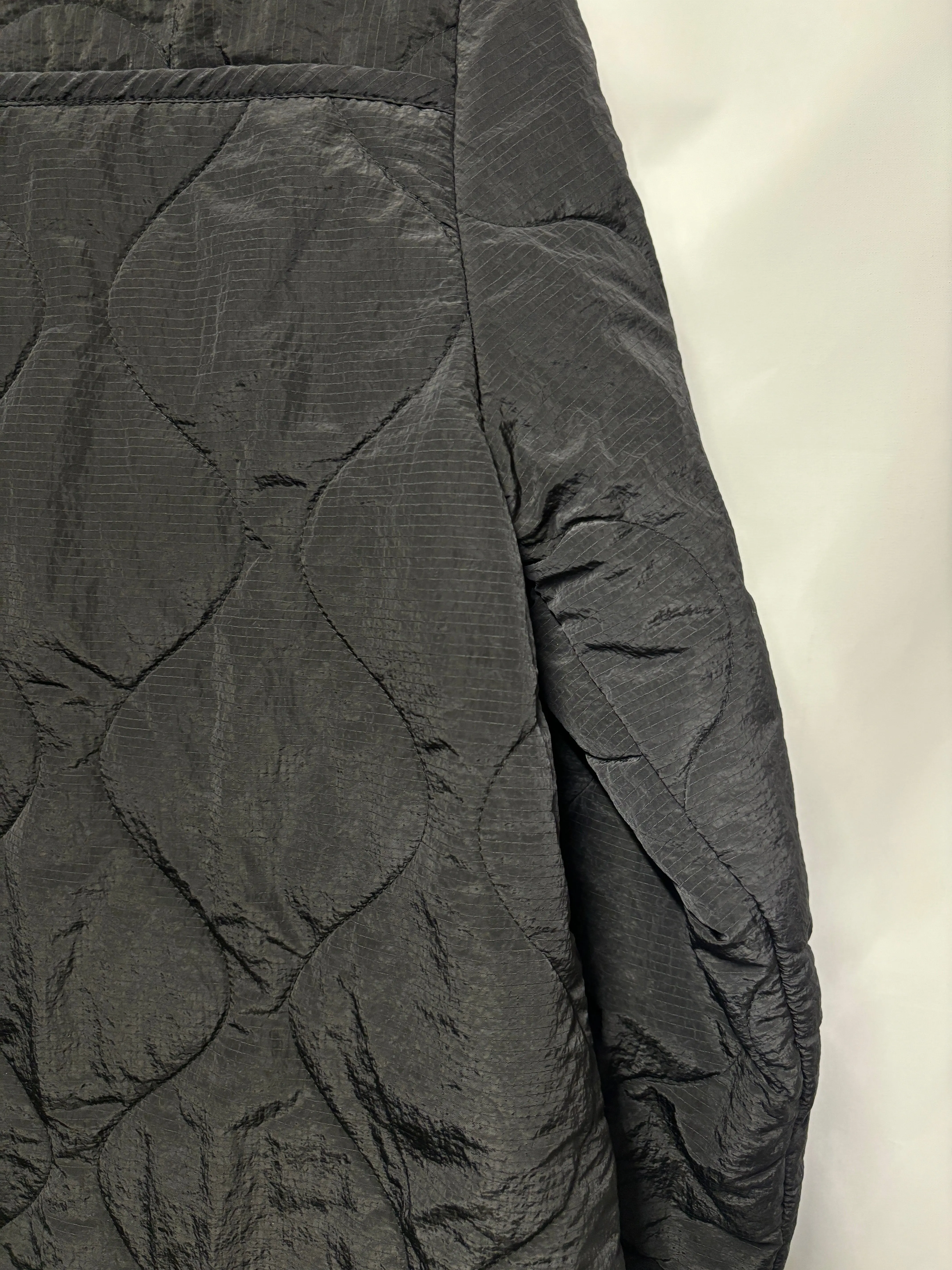 AllSaints Black and Silver Phyllis Quilted Reversible Jacket 8