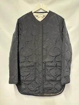 AllSaints Black and Silver Phyllis Quilted Reversible Jacket 8
