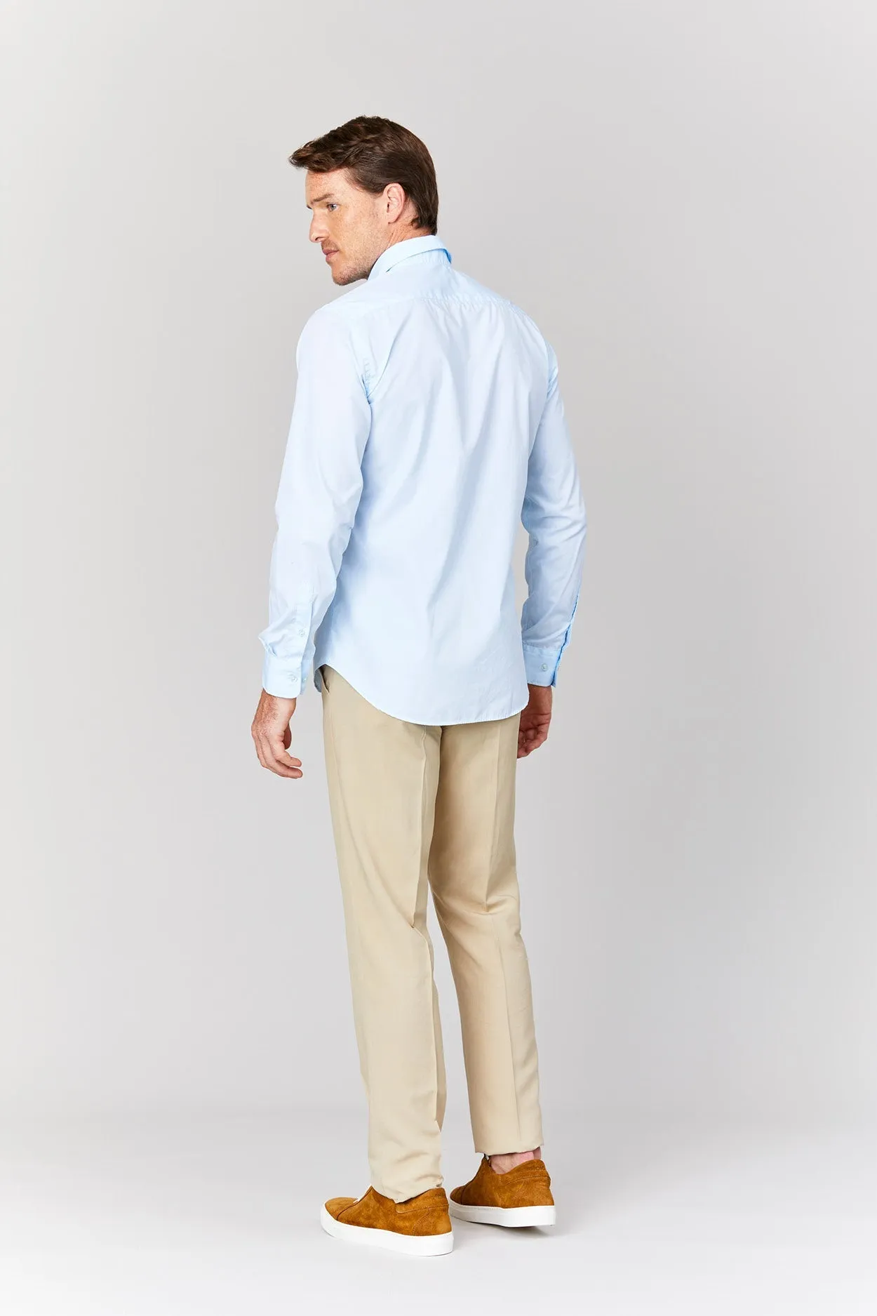 basic muslin cotton shirt turquoise