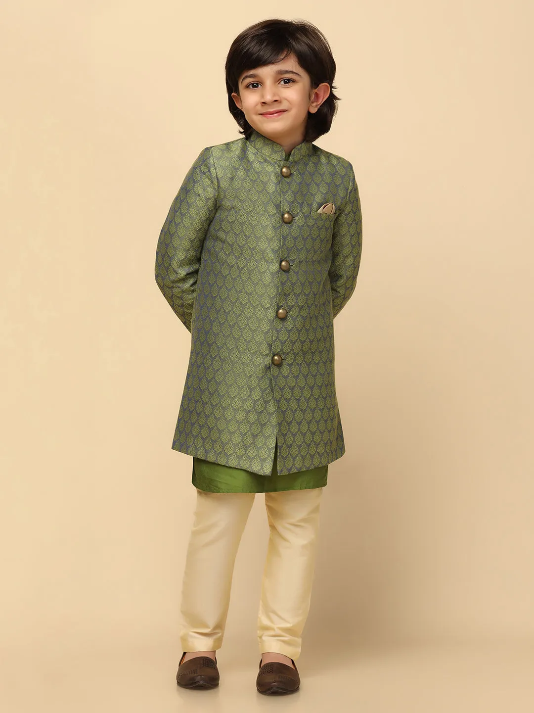 Boys Green Only Indowestern