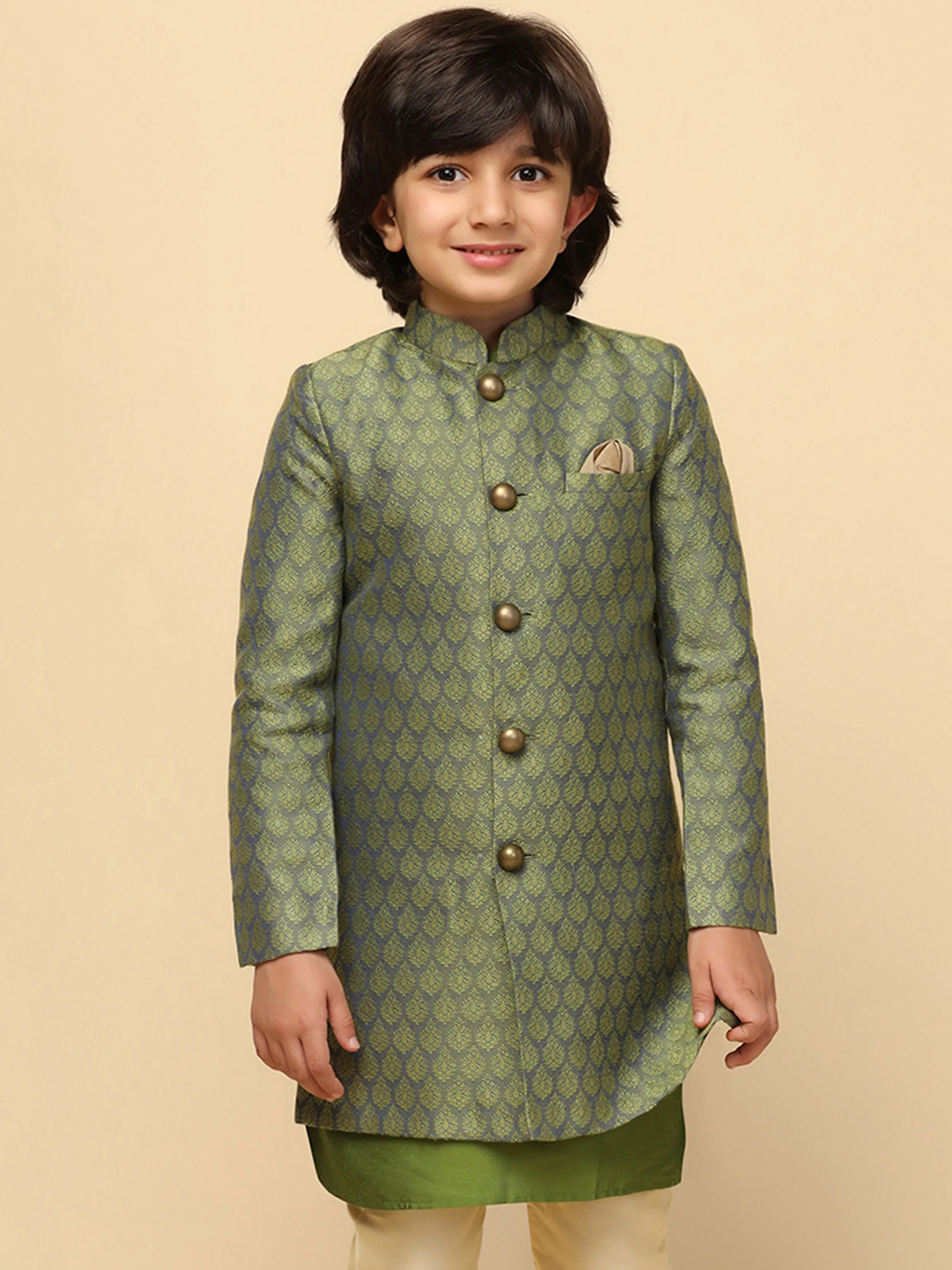Boys Green Only Indowestern