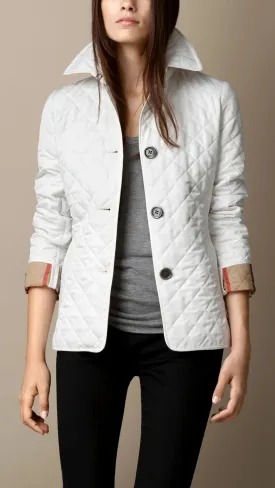 BURBERRY BRIT DIAMOND QUILTED NOVA CHECK JACKET