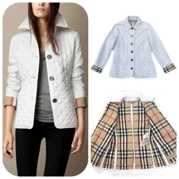 BURBERRY BRIT DIAMOND QUILTED NOVA CHECK JACKET
