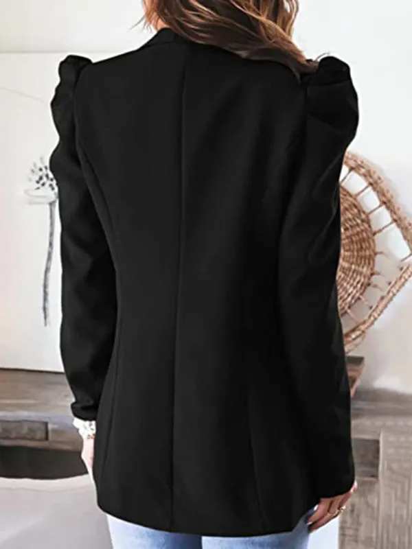 Business Attire Cotton: Puff Sleeve Blazer