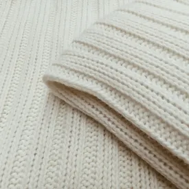 Butter cream - ribbed chunky knit - sold by 2.50mtrs