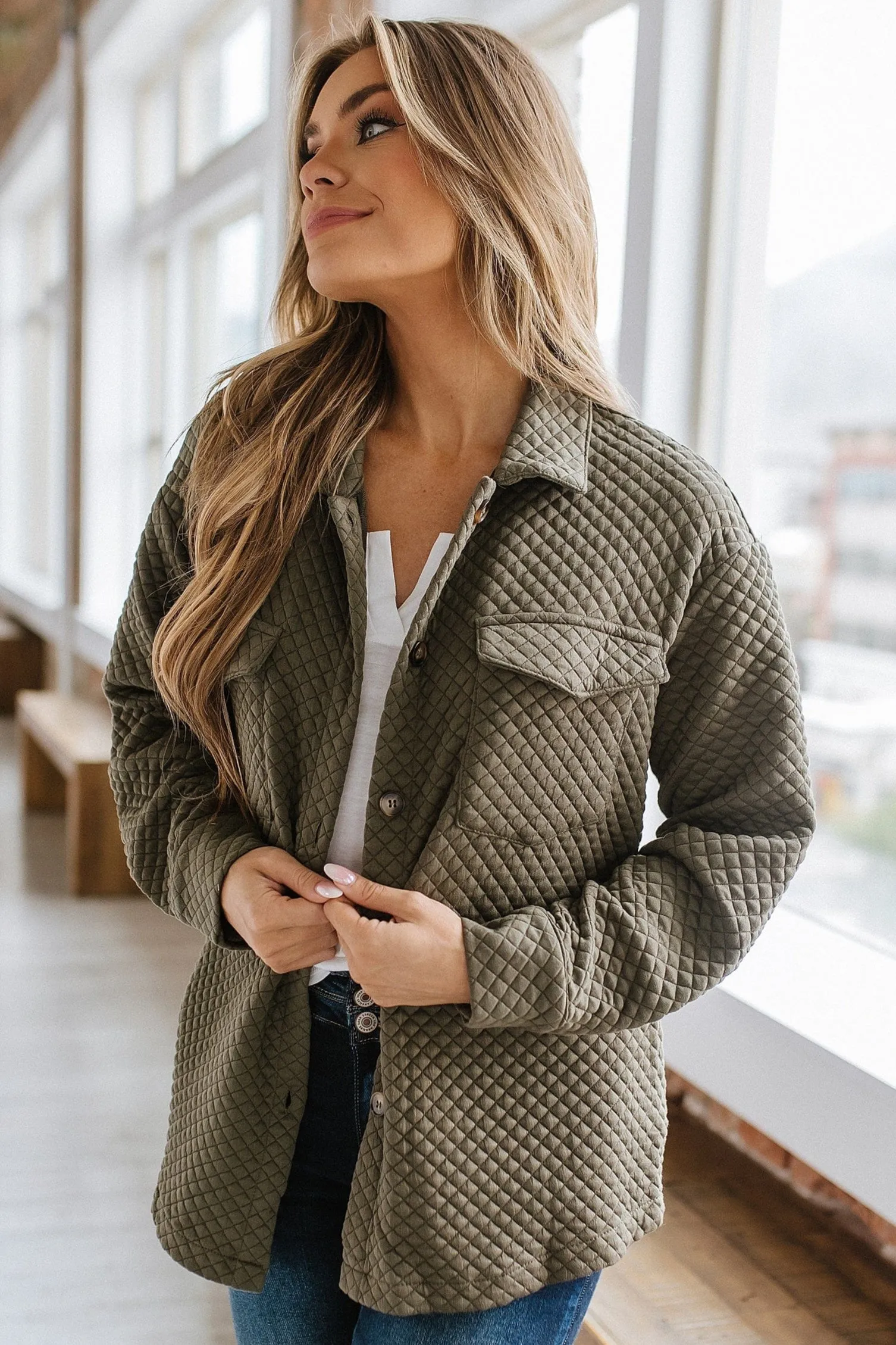 Cameron Quilted Shacket | DROPSHIP