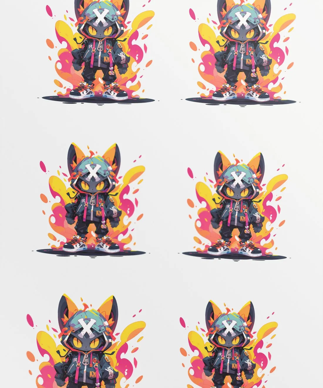 Cartoon Cat Hypebeast Attire