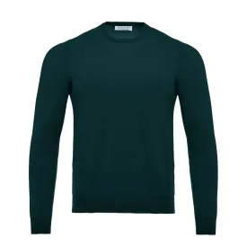 Cashmere Crewneck Sweater in Holly Green