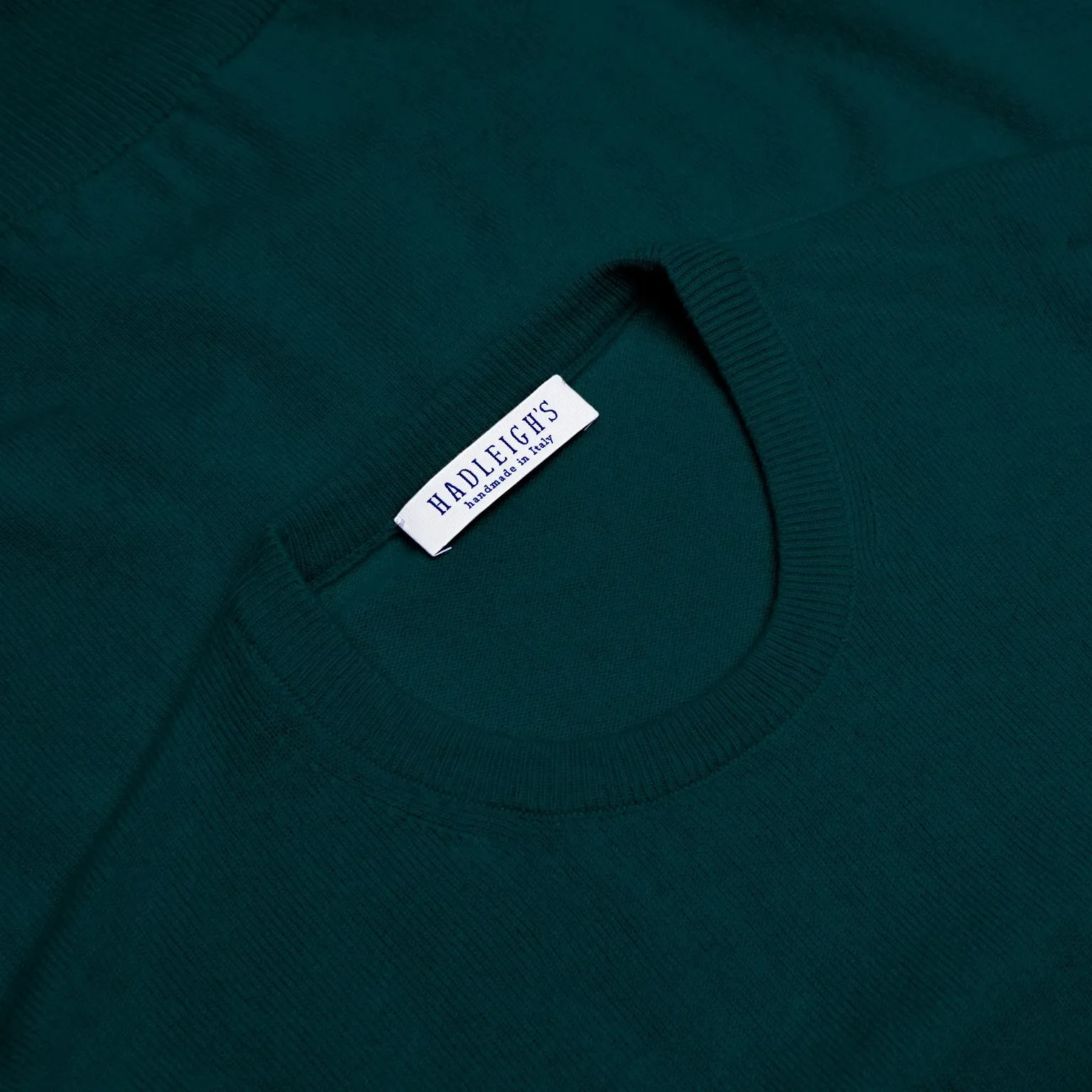 Cashmere Crewneck Sweater in Holly Green