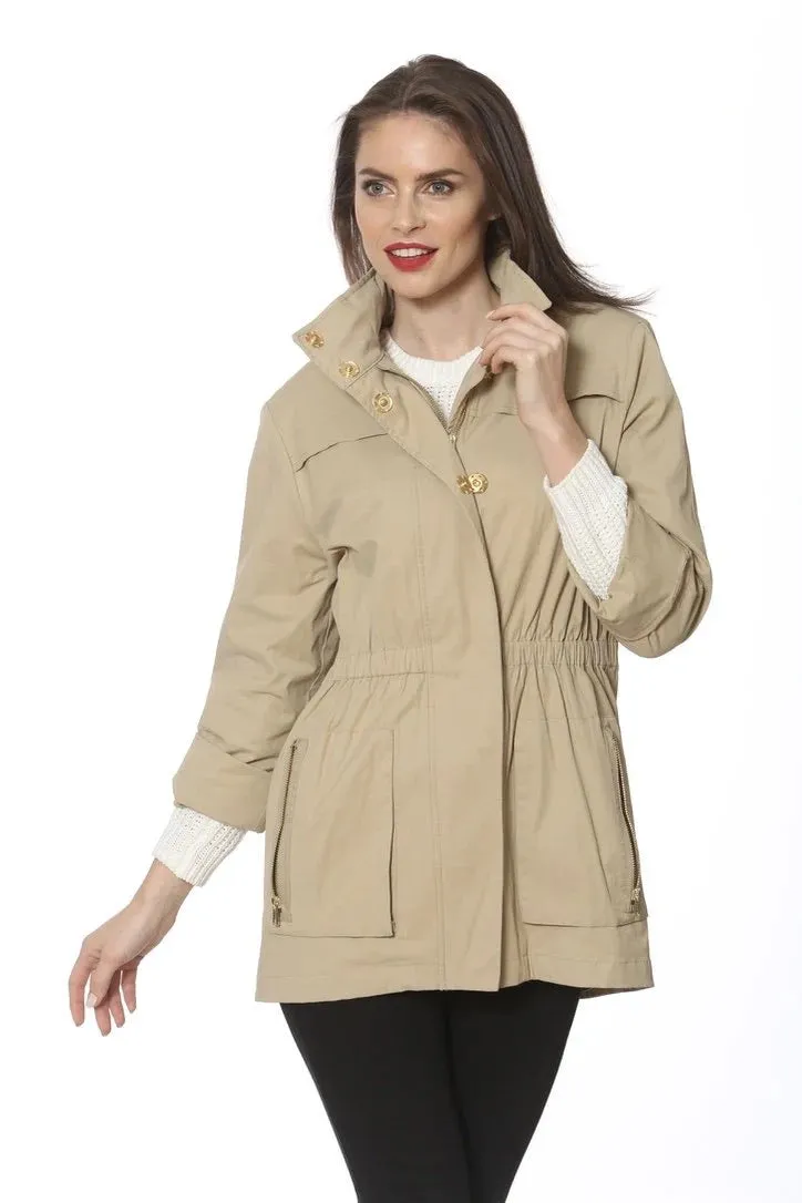 Ciao Milano Tess Water Resistant Jacket - Khaki