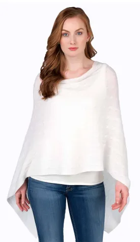 Claudia Nichole Cashmere Cable Knit Poncho Dress Topper