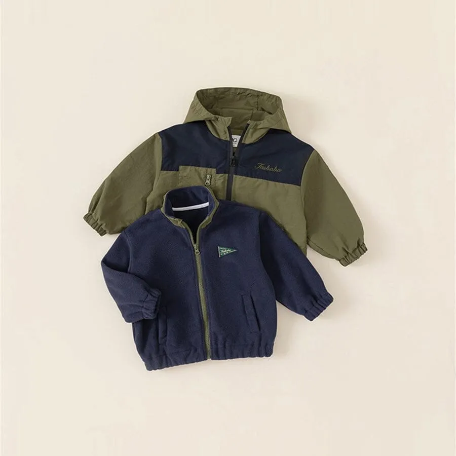 Color Block 3-in-1 Fleece Windproof Jacket