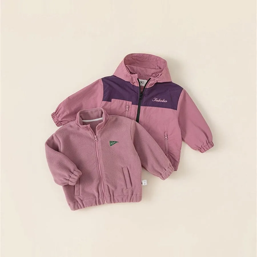 Color Block 3-in-1 Fleece Windproof Jacket