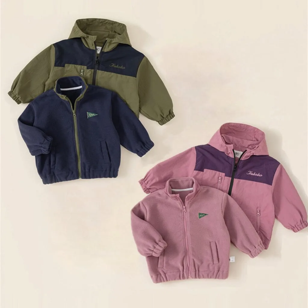 Color Block 3-in-1 Fleece Windproof Jacket