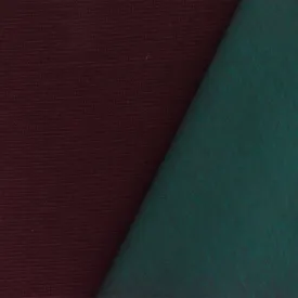 Dark Maroon-Green Texture Stretch Bonded Double Knit Fabric