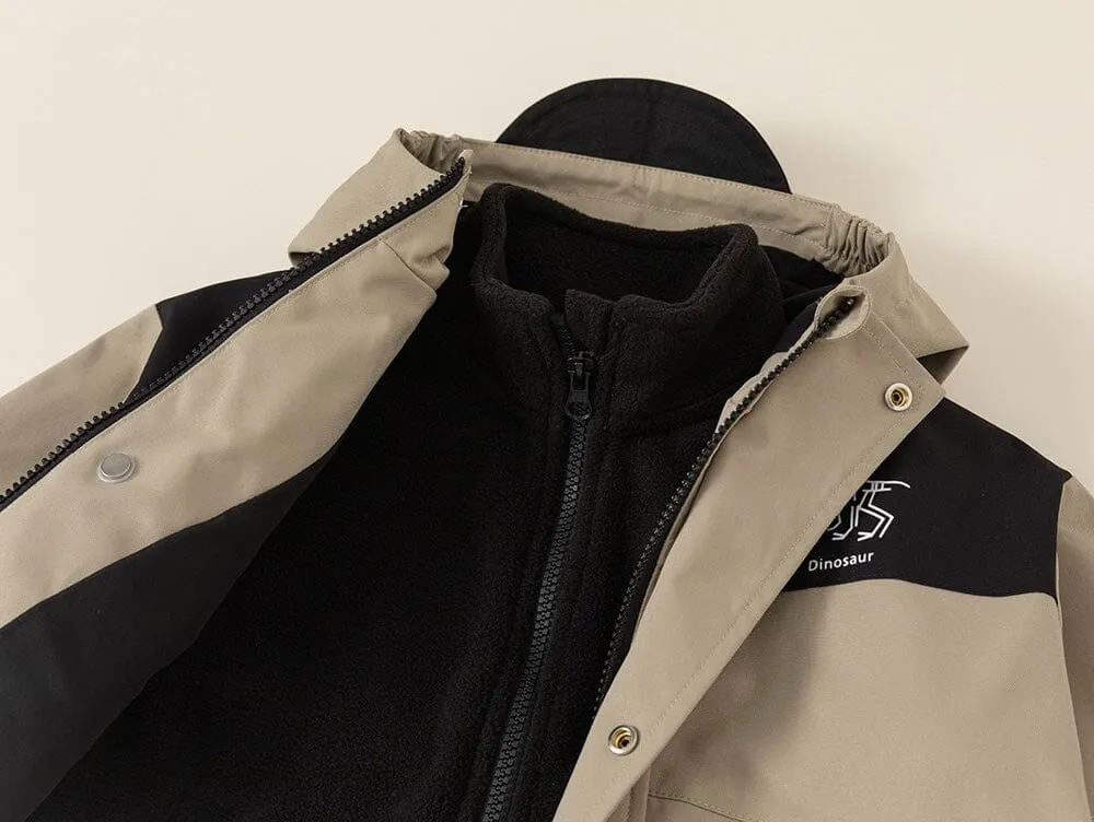 Dinosaur 3-in-1 Fleece Windproof Jacket