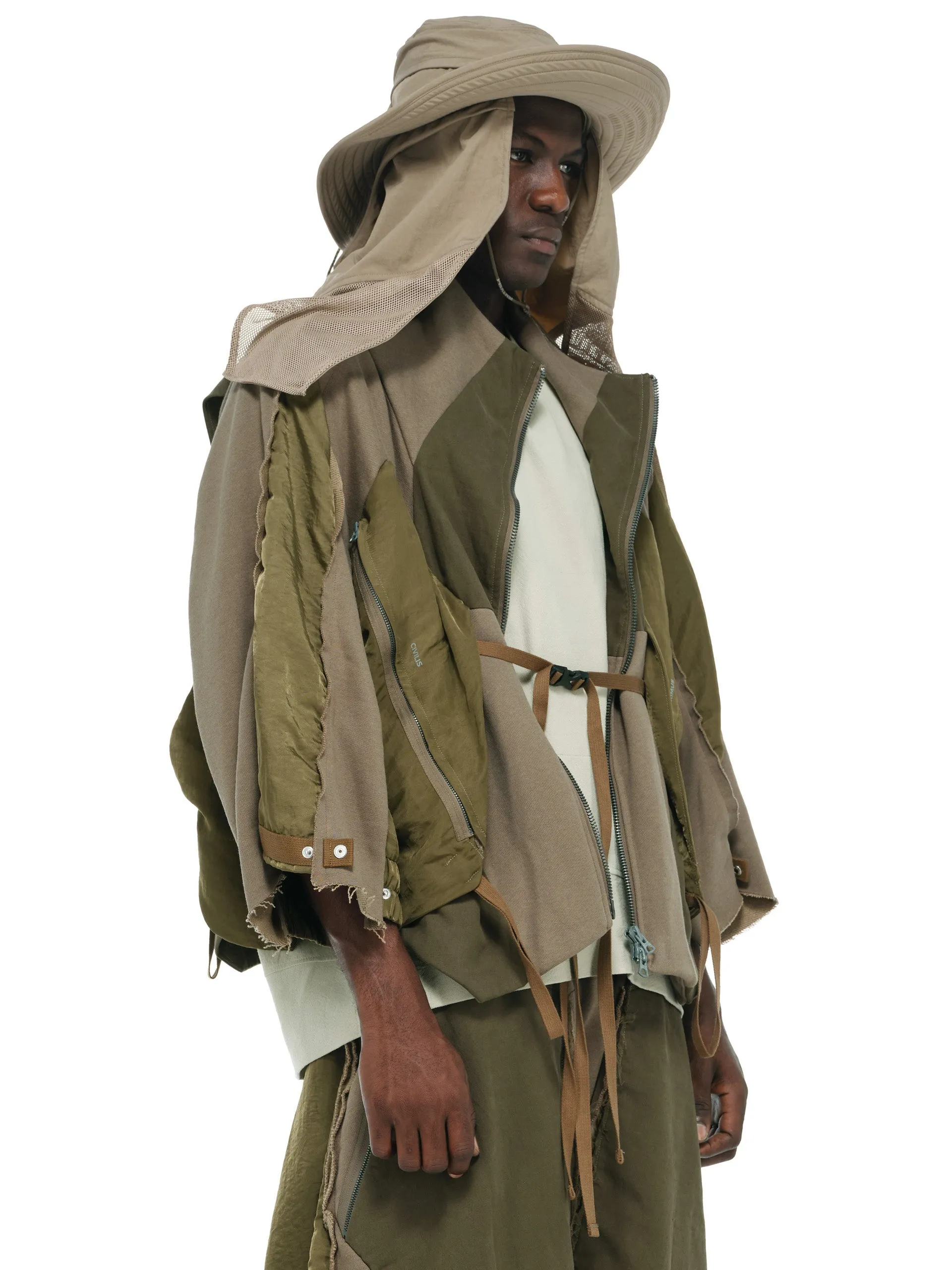 DUNE RAIDERS MULTI LAYERED CROPPED JACKETS/PONCHO