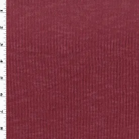 Dusty Rose Red 2x2 Soft Ribbed Brushed Knit Fabric