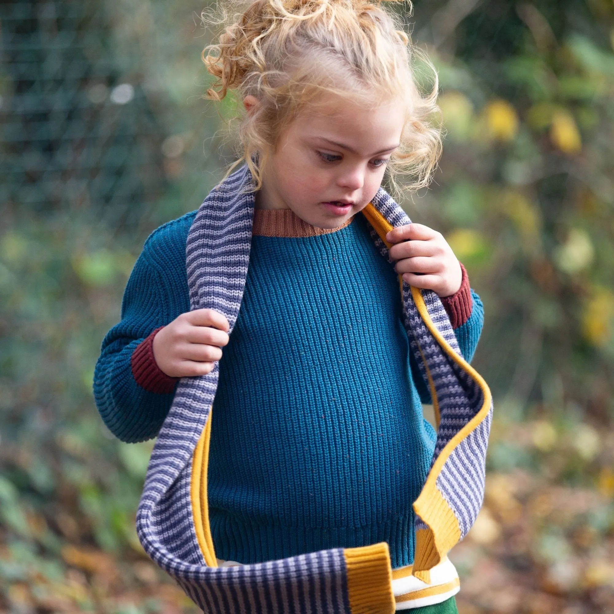 From One To Another Teal Snuggly Knitted Jumper