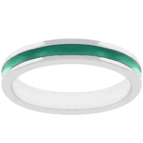 Green Enamel Eternity Ring