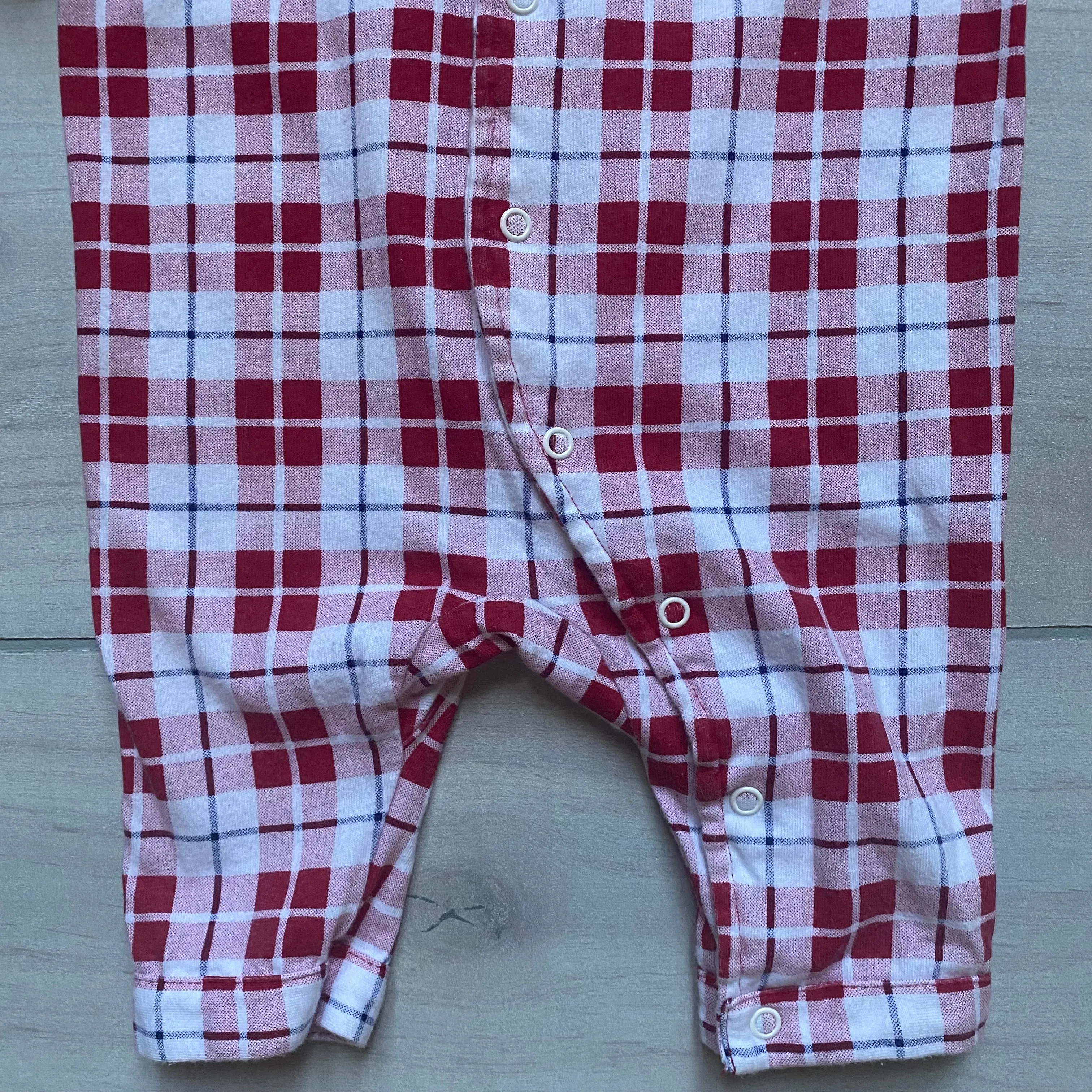 H&M Flannel Plaid Holiday Romper