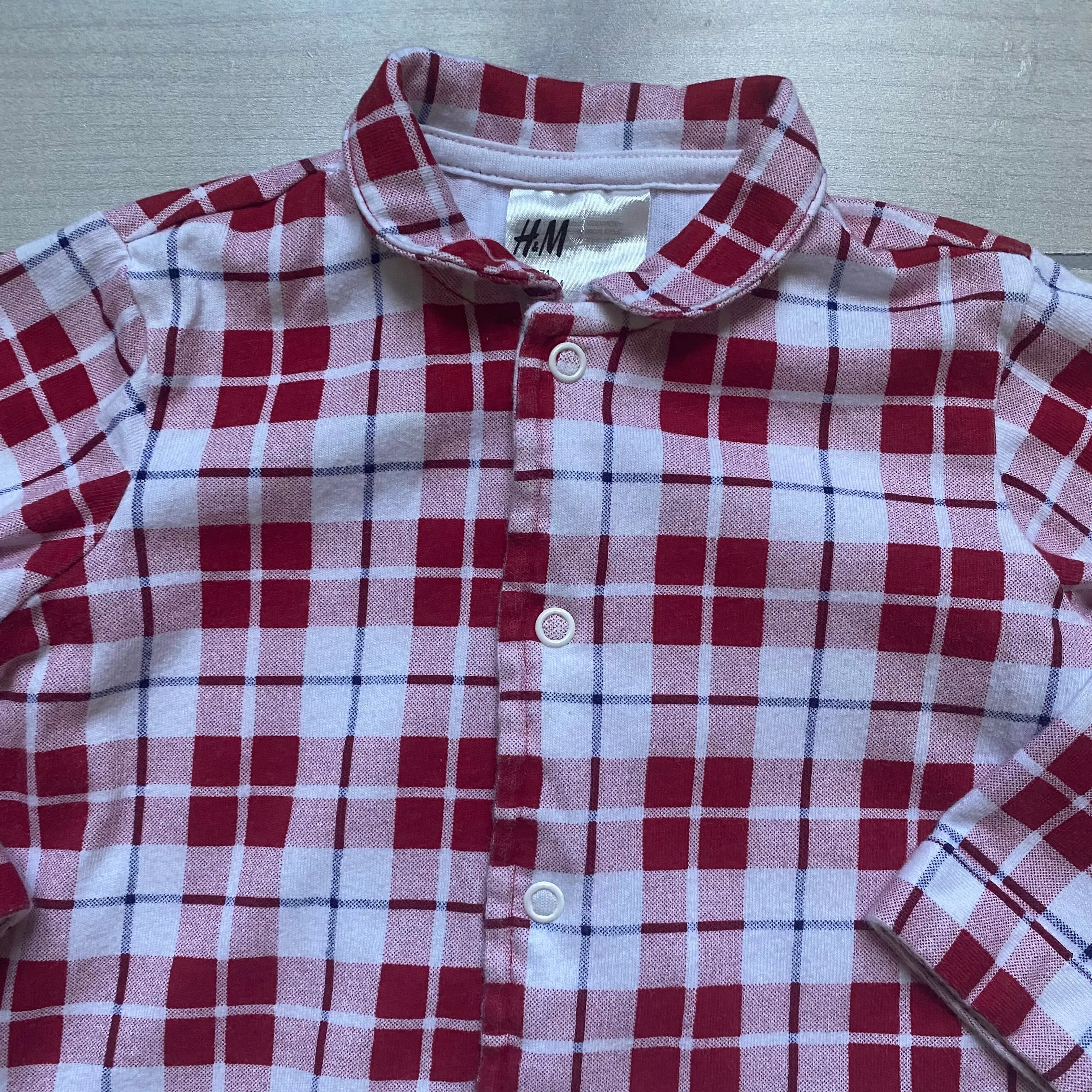 H&M Flannel Plaid Holiday Romper