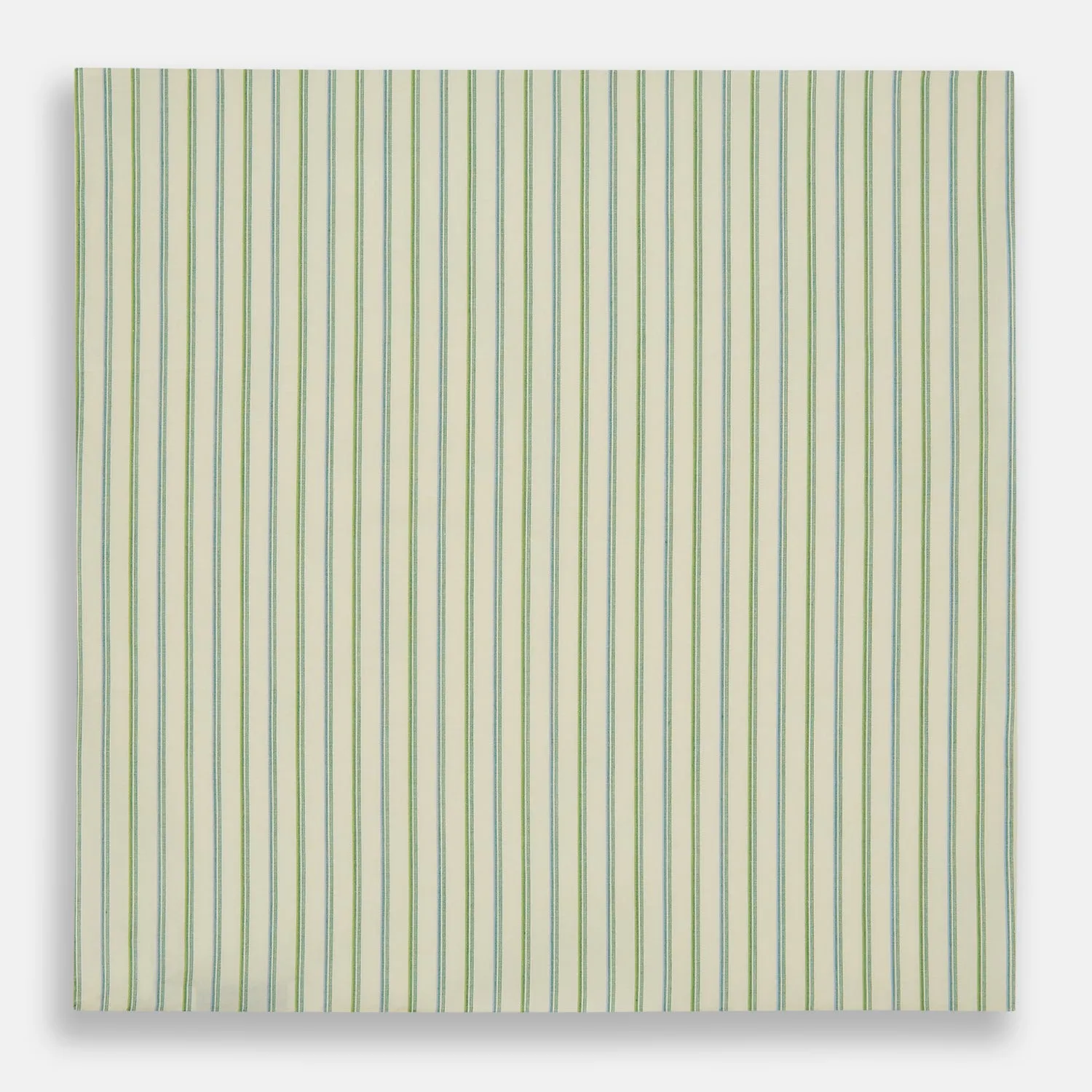 Hand Rolled Green Double Stripe Handkerchief