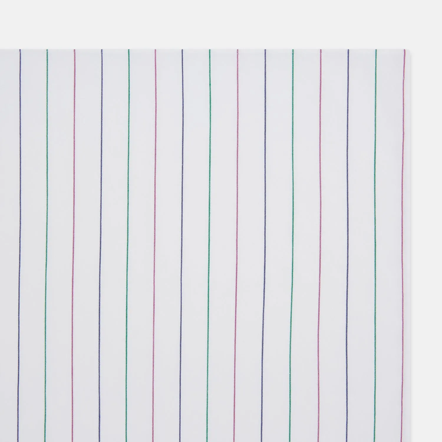 Hand Rolled Pink and Green Pinstripe Handkerchief