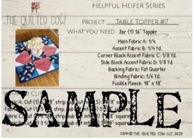 Helpful Heifer Table Topper #7