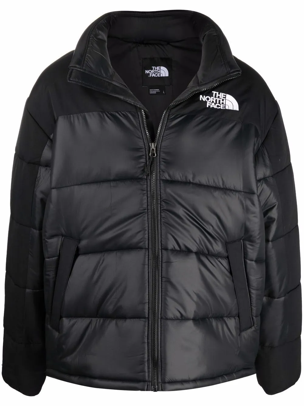 Himalayan embroidered-logo padded coat