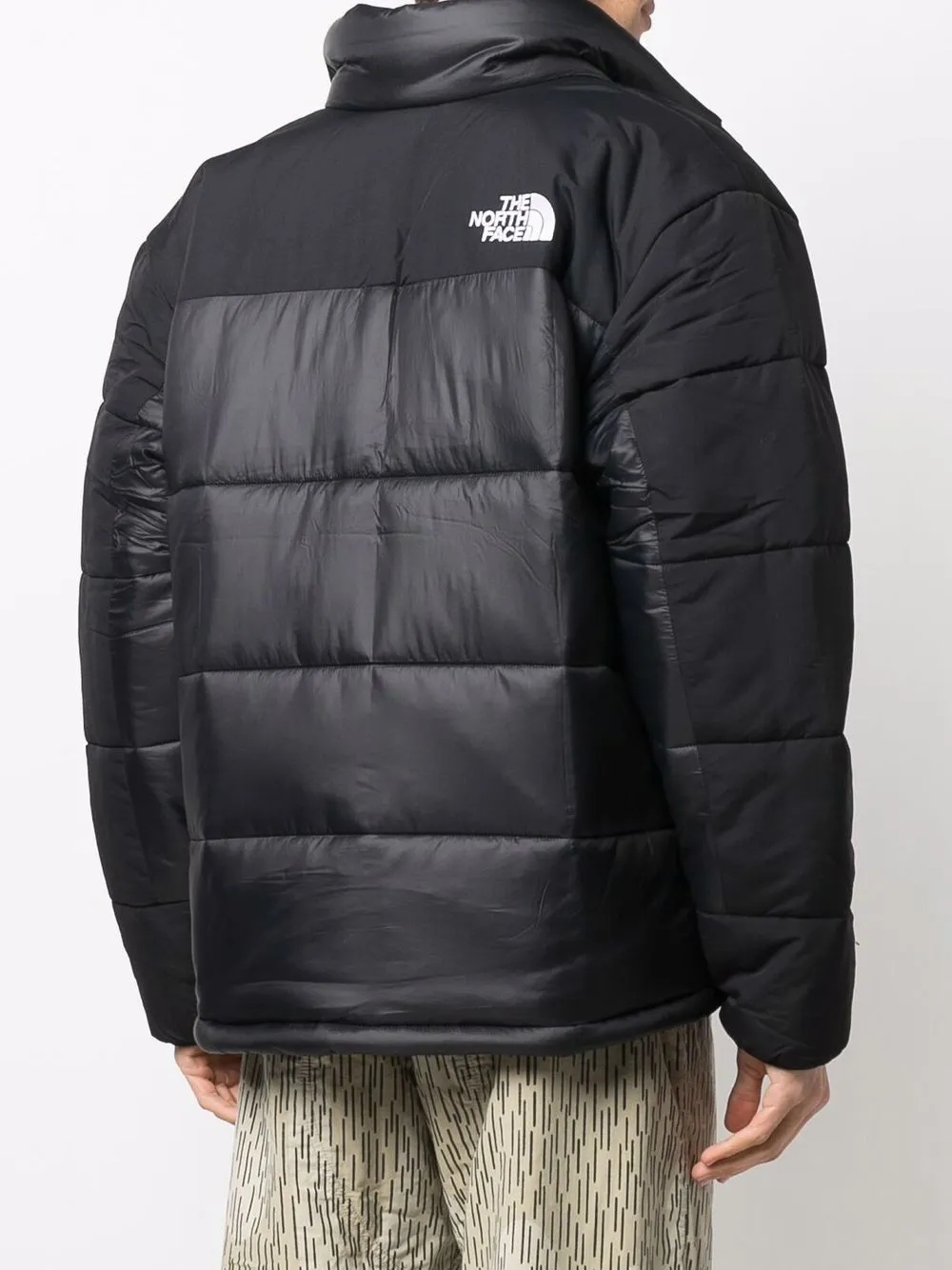 Himalayan embroidered-logo padded coat