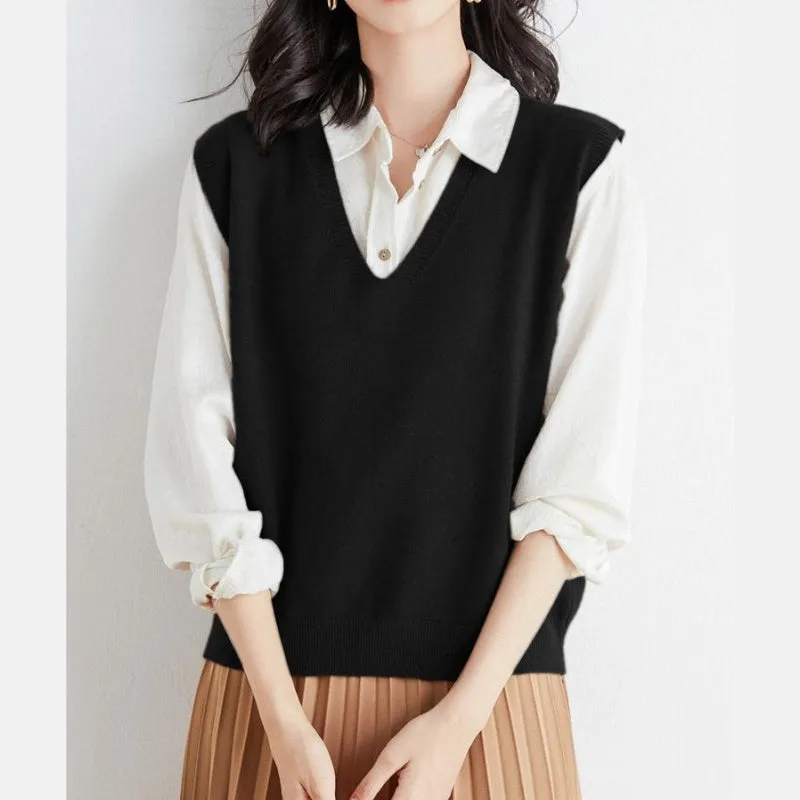 Hot Sale 60% offWomen's Ultra-Soft V-Neck Knit Vest