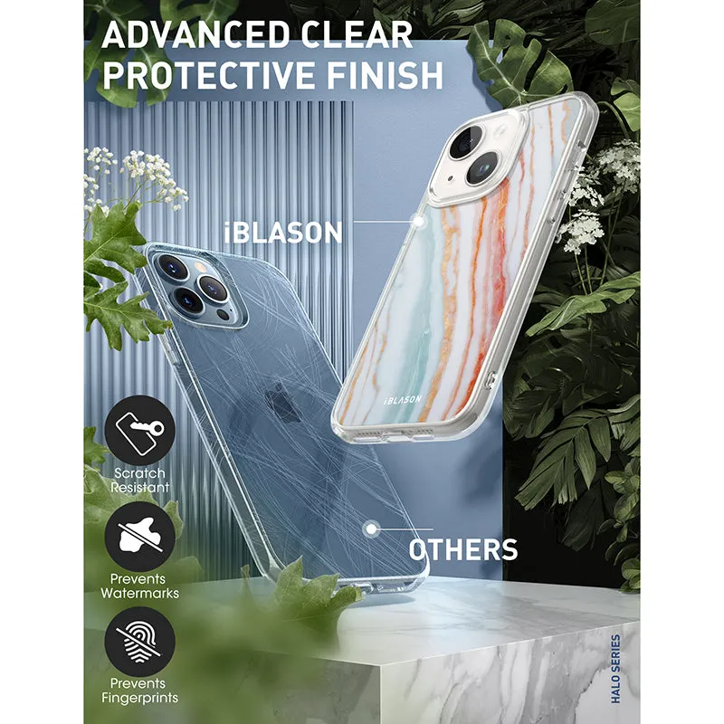 iPhone 14 Halo MagSafe Cute Phone Case - Marble Rainbow