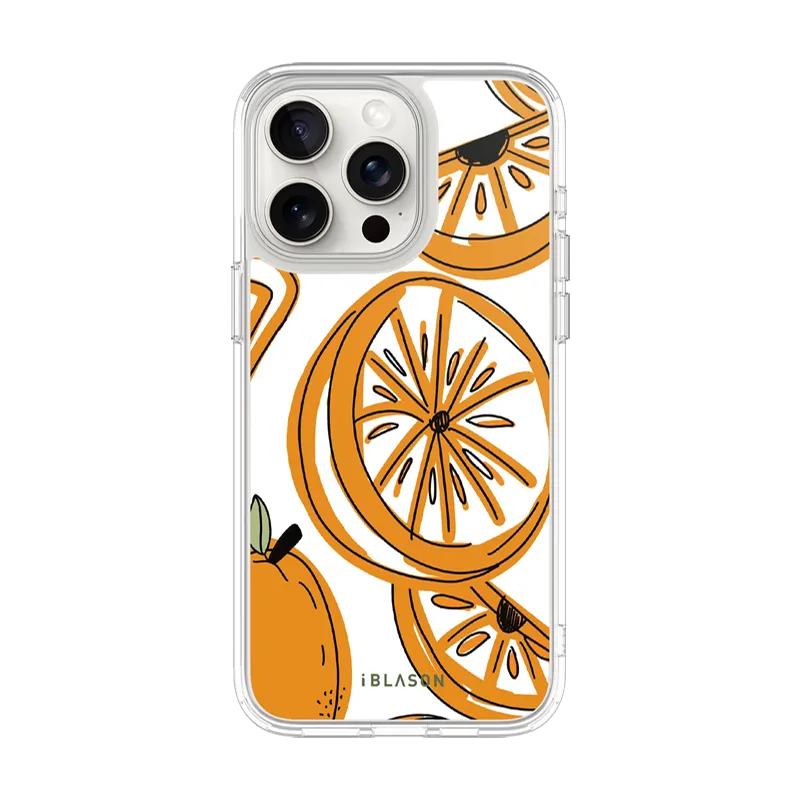 iPhone 15 Pro Halo MagSafe Cute Phone Case - Oranges