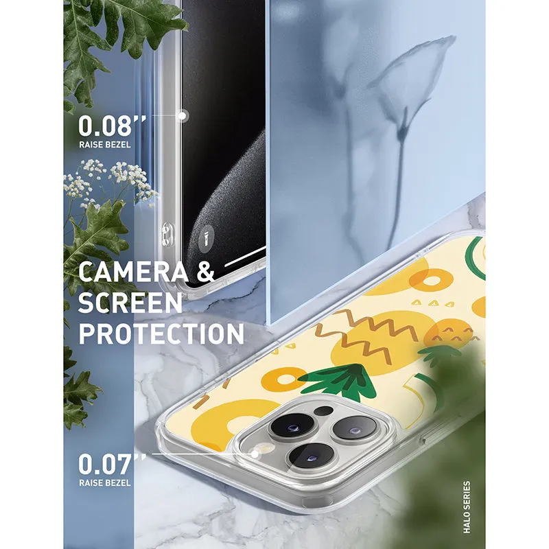 iPhone 15 Pro Max Halo MagSafe Cute Phone Case - Pineapple