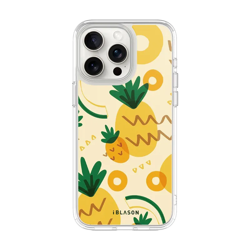 iPhone 15 Pro Max Halo MagSafe Cute Phone Case - Pineapple