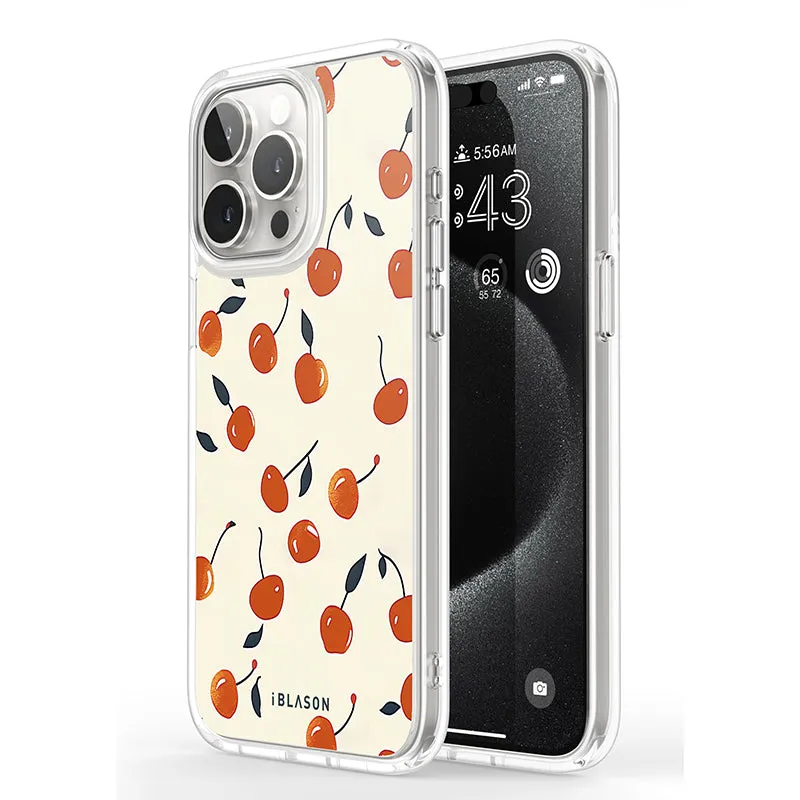 iPhone 15 Pro Max Halo MagSafe Cute Phone Case - Sweet Cherries
