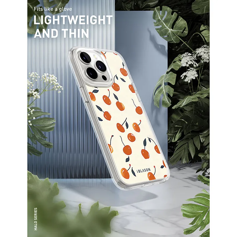 iPhone 15 Pro Max Halo MagSafe Cute Phone Case - Sweet Cherries